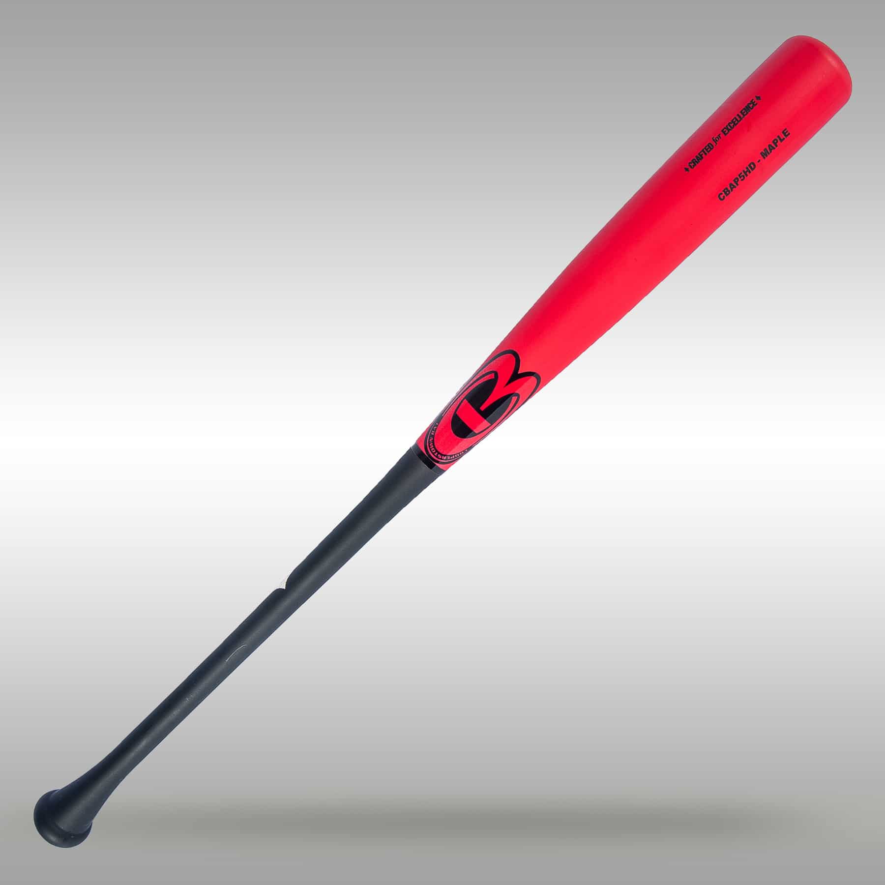 CBAP5HD Maple Pro Wood Baseball Bat - Matte Red/Black